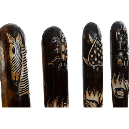 Wall Decoration Brown Beige Dark brown Colonial Mask